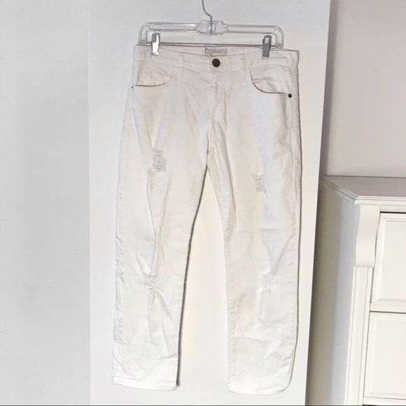 Current Elliott White Distressed Jeans - Picture 2 of 5
